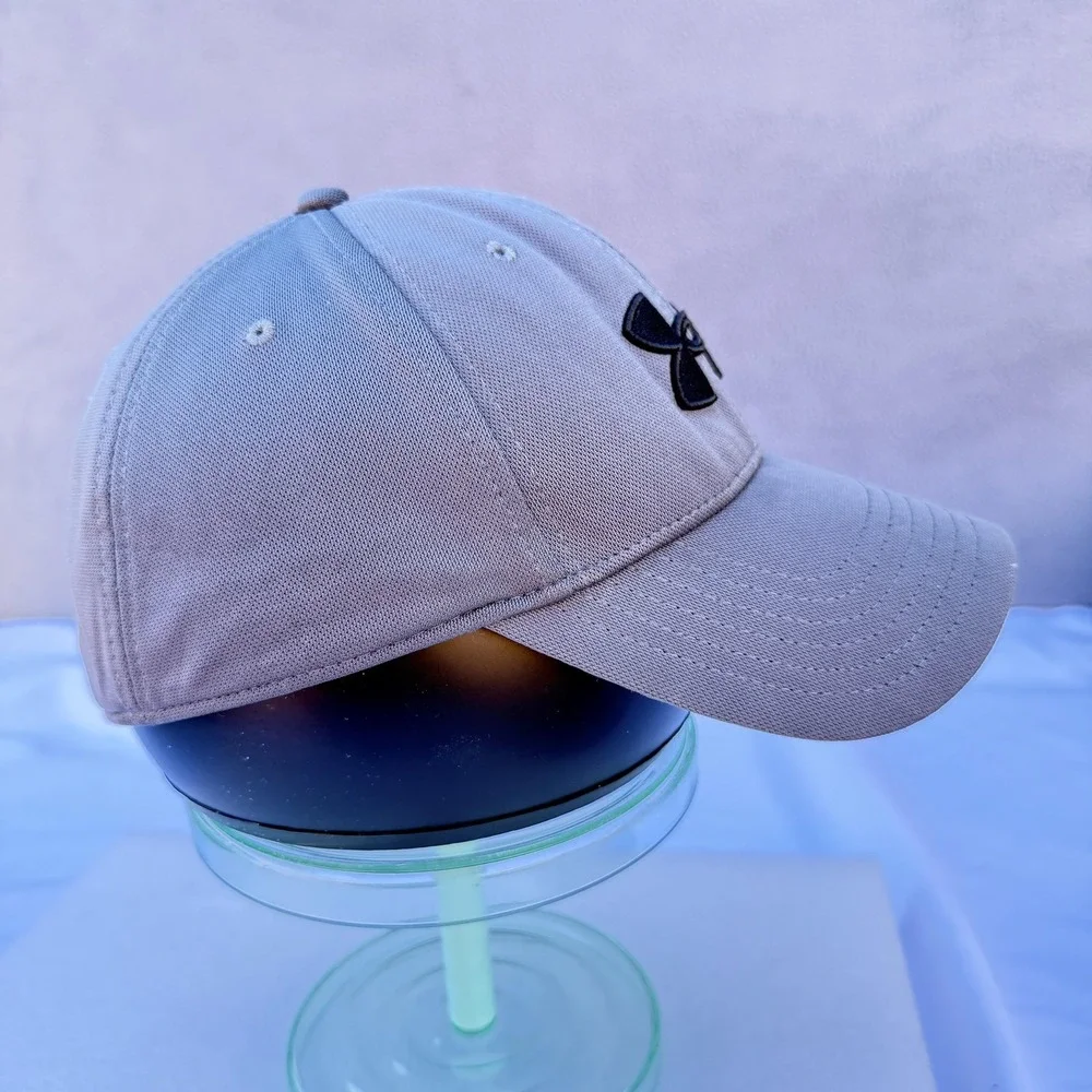 Under Armour Hat Cap Fitted Men's Large Gray Twill Embroidered Logo Baseball
